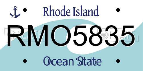 RMO5835 Rhode Island License Plate
