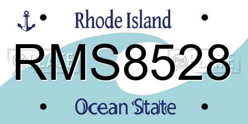 RMS8528 Rhode Island License Plate