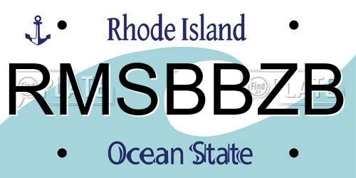 RMSBBZB Rhode Island License Plate