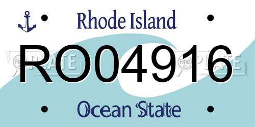 RO04916 Rhode Island License Plate