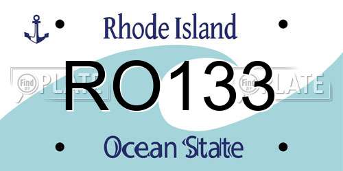RO133 Rhode Island License Plate