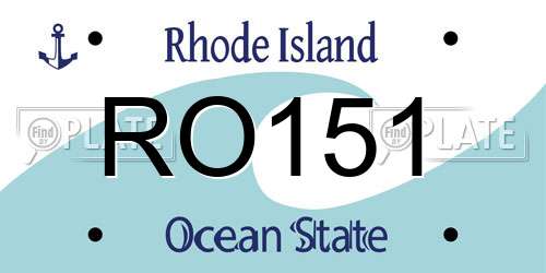 RO151 Rhode Island License Plate
