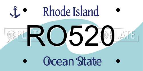 RO520 Rhode Island License Plate