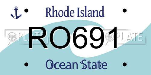 RO691 Rhode Island License Plate