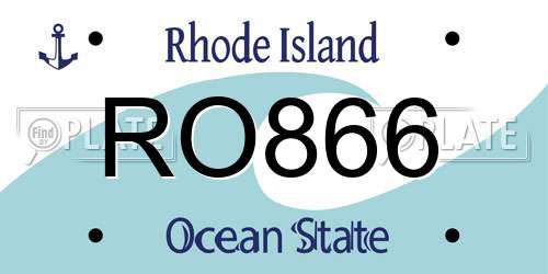RO866 Rhode Island License Plate