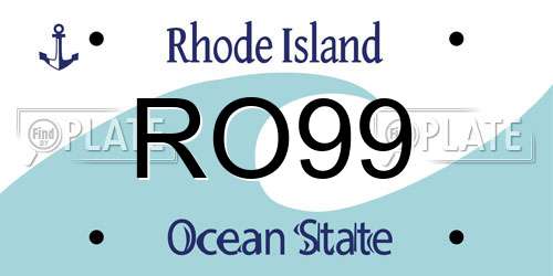 RO99 Rhode Island License Plate