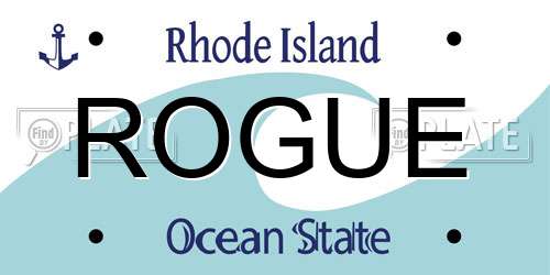 ROGUE Rhode Island License Plate