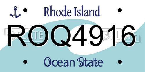 ROQ4916 Rhode Island License Plate