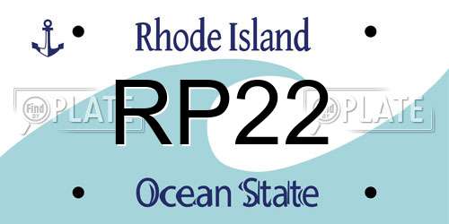 RP22 Rhode Island License Plate
