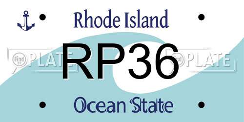 RP36 Rhode Island License Plate