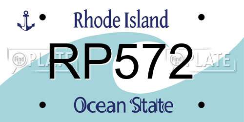 RP572 Rhode Island License Plate