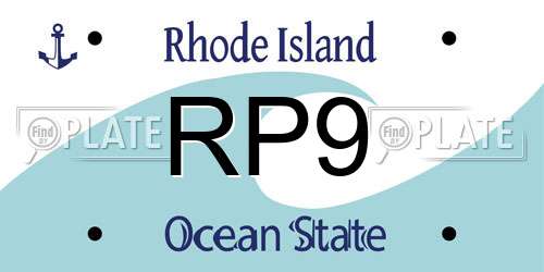 RP9 Rhode Island License Plate