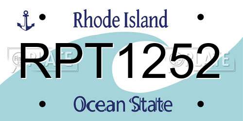 RPT1252 Rhode Island License Plate