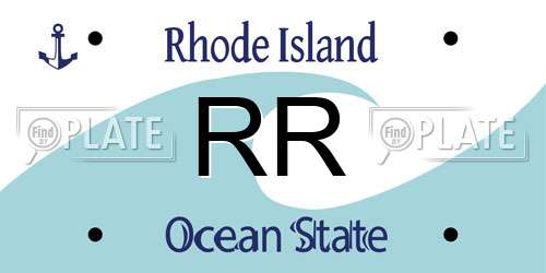 RR Rhode Island License Plate