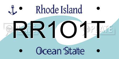 RR1O1T Rhode Island License Plate