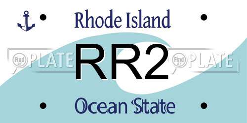 RR2 Rhode Island License Plate