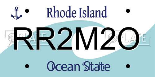 RR2M2O Rhode Island License Plate