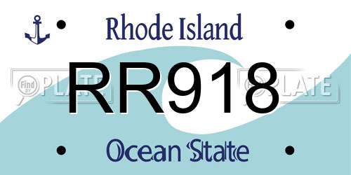 RR918 Rhode Island License Plate