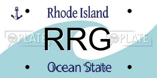 RRG Rhode Island License Plate