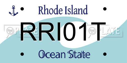 RRI01T Rhode Island License Plate