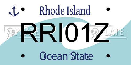 RRI01Z Rhode Island License Plate