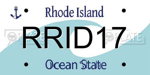 RRID17 Rhode Island License Plate