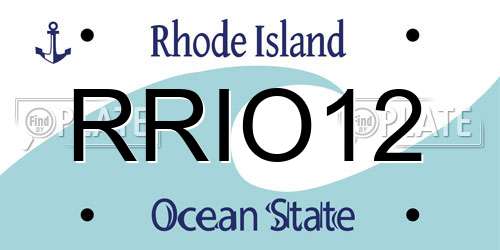RRIO12 Rhode Island License Plate