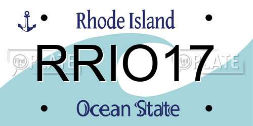 RRIO17 Rhode Island License Plate