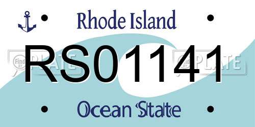 RS01141 Rhode Island License Plate