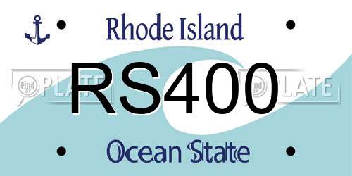 RS400 Rhode Island License Plate
