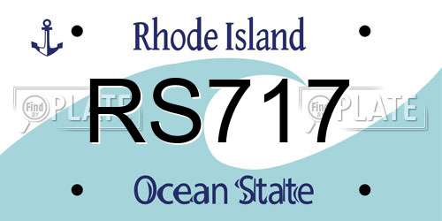 RS717 Rhode Island License Plate