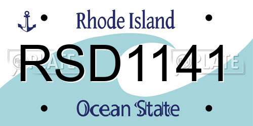 RSD1141 Rhode Island License Plate