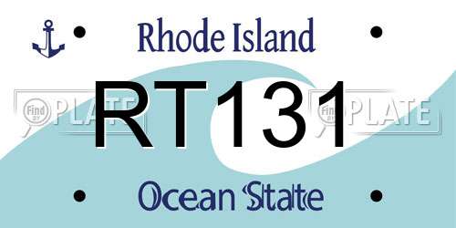 RT131 Rhode Island License Plate