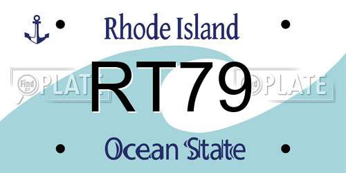 RT79 Rhode Island License Plate