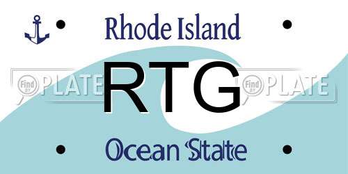 RTG Rhode Island License Plate