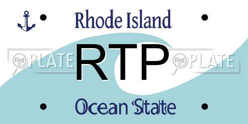 RTP Rhode Island License Plate