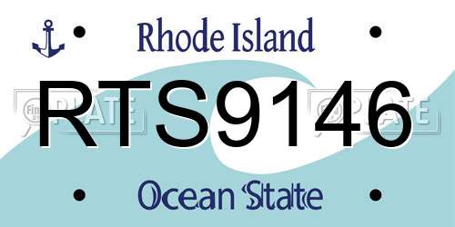 RTS9146 Rhode Island License Plate