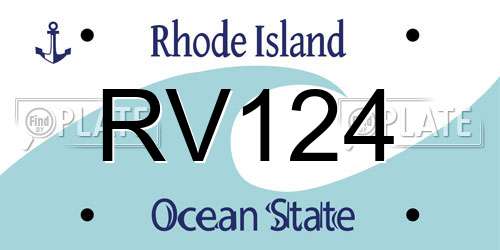 RV124 Rhode Island License Plate