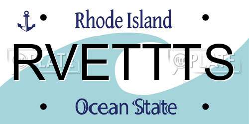 RVETTTS Rhode Island License Plate