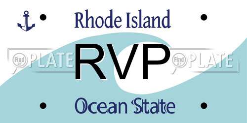 RVP Rhode Island License Plate