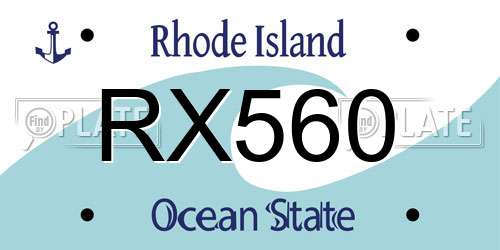 RX560 Rhode Island License Plate