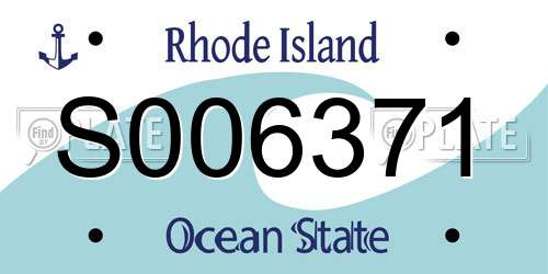 S006371 Rhode Island License Plate