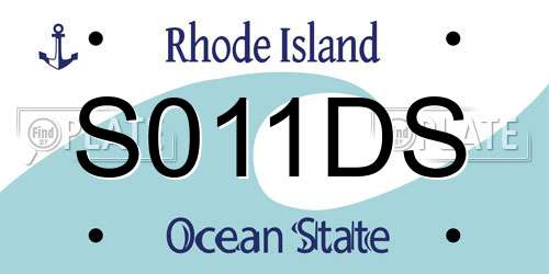 S011DS Rhode Island License Plate