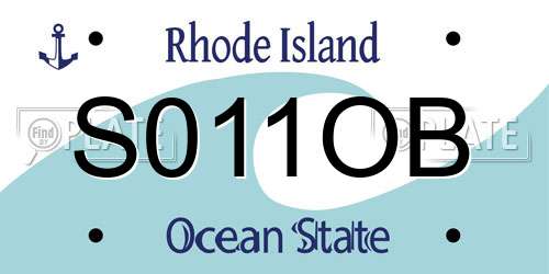 S011OB Rhode Island License Plate