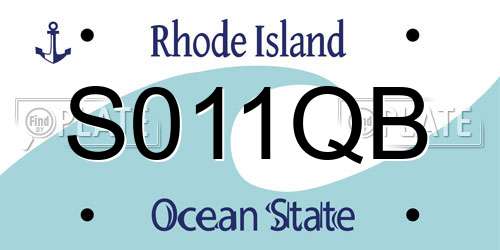 S011QB Rhode Island License Plate