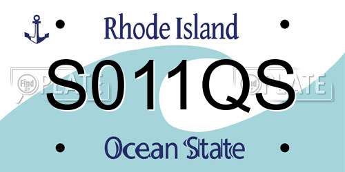S011QS Rhode Island License Plate
