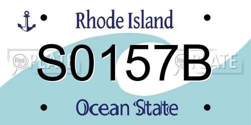 S0157B Rhode Island License Plate
