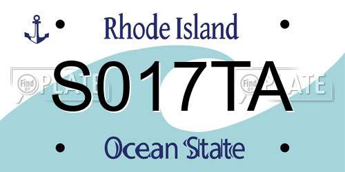 S017TA Rhode Island License Plate