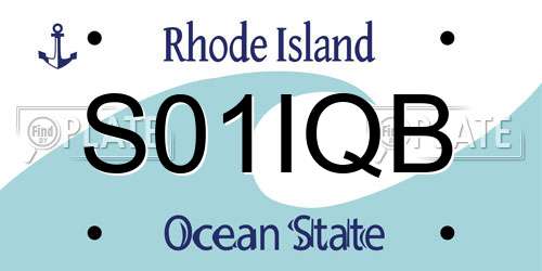 S01IQB Rhode Island License Plate