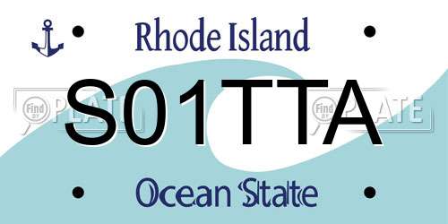 S01TTA Rhode Island License Plate